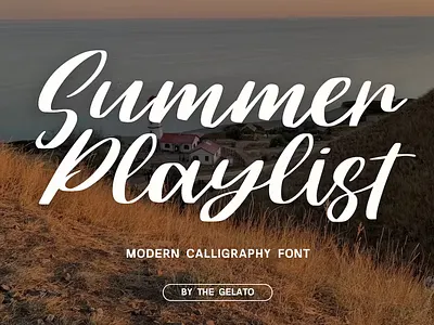 Summer Playlist Modern Calligraphy Font font stylist wedding