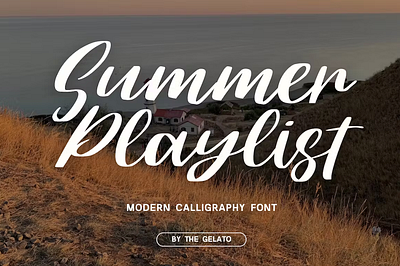 Summer Playlist Modern Calligraphy Font font stylist wedding