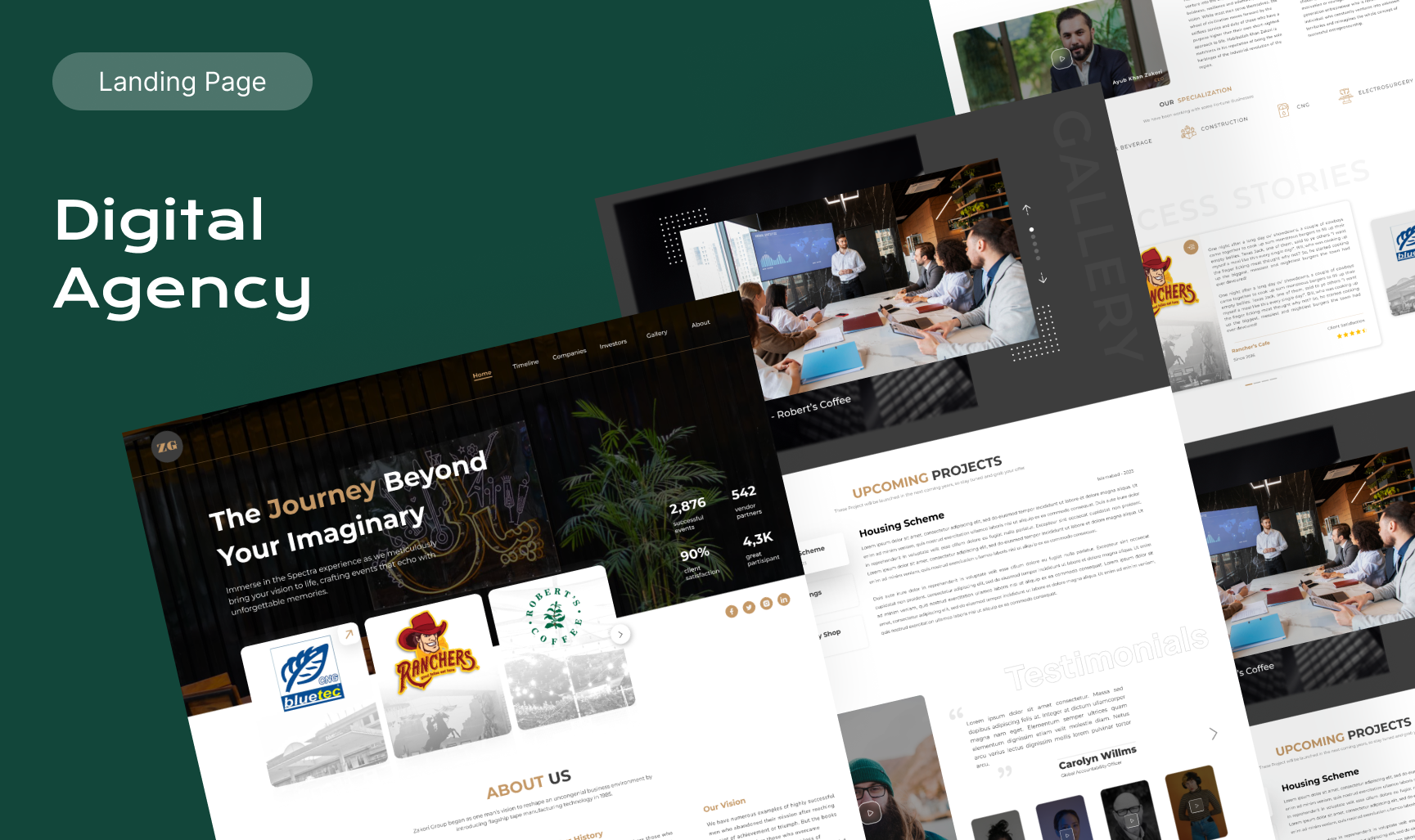 Company Portfolio Design landing page portfolio user interface web ui