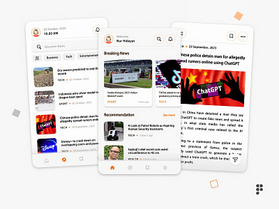News App - UI Design design figma graphic design illustration news news app ui ui design