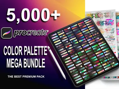 5000+ Procreate Color Palette Mega Bundle color pallet design bundle digital artist digital brush digital painting procreate brush procreate brushes procreate ipad procreate stamp procreate stamps procreate swatches