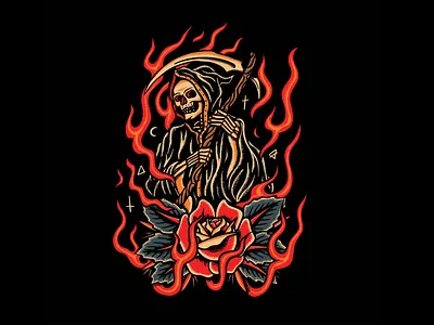 Grimm Rose apparel branding clothing design graphic illustration logo streetwear tattoo traditionaltattoo ui vector