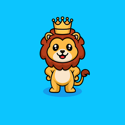 Lion King Cute Cartoon Illustration