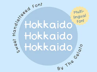 Hokkaido Cute Handwritten Font aesthetic branding chalk font handlettered handwritting quote school sweet