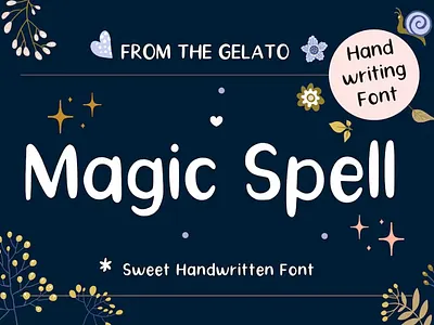 Magic Spell Minimal Handwritten Cute Font ballpoint comic font ink kid pen stylist