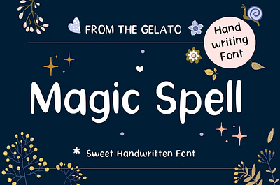 Magic Spell Minimal Handwritten Cute Font ballpoint comic font ink kid pen stylist