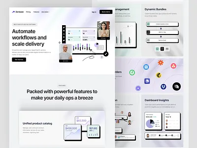 Zenbase Workflows automations startup design business clean corporate design developers devops enterprise framer landing page marketing minimal saas software design software landing page software website startup web web page web ui webflow