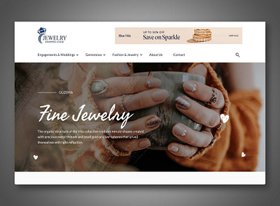 Stunning Jewelry Website Design branding design gold graphic design homepage illustration jewelry logo the dreamer designs ui vector website design