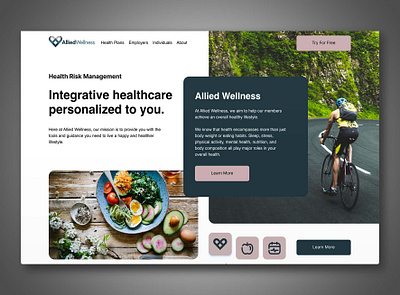 Allied Wellness Homepage branding design graphic design green health homepage illustration the dreamer designs typography vector website design wellness yoga