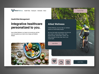 Allied Wellness Homepage branding design graphic design green health homepage illustration the dreamer designs typography vector website design wellness yoga