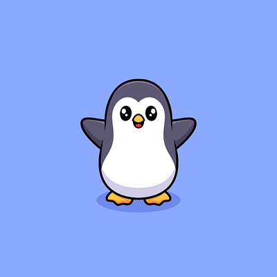 My Penguin Cute Cartoon Illustration