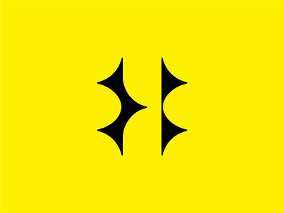 H bolt branding concept double meaning electric h h letter letter lettermark logo simple stars
