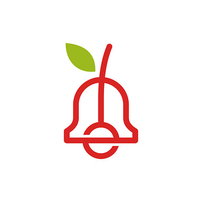 CherryBell Logo alarm bell berry branding cherry design dingdong food fresh fruit graphic design logo logoconcept logodesign logoforsale logoidea logoinspiration logoinspire oclock restaurant