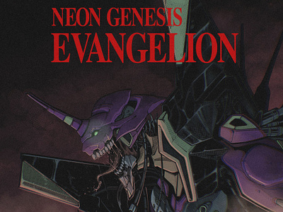 NEON GENESIS EVANGELION UNIT-01 album cover evangelion unit 01 graphic design illustration neon genesis evangelion poster procreate