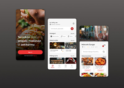 Food App UI Design app appdesign design food food app mobile app ui ui design