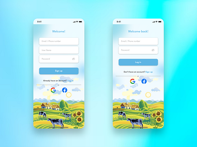 Log in/Sign in screens of a Diary App app design appdesign creative design design design inspiration digital design dribbble community dribbble showcase figma loginui minimalistdesign mobileapp ui uidesign uiux ux uxdesign visualdesign