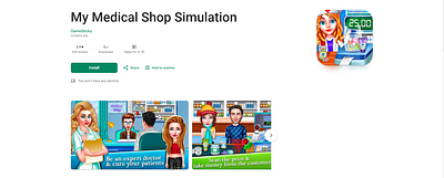 My Medical Shop Simulation App UI ui