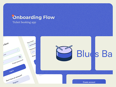 Onboarding Flow app booking daily ui design minimal onboarding screens ticket ui ux