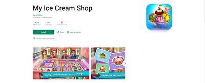 My Ice Cream Shop App UI ui