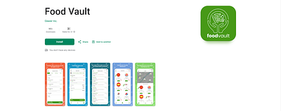 Food Vault App UI ui