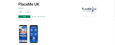 PlaceME UK App UI ui