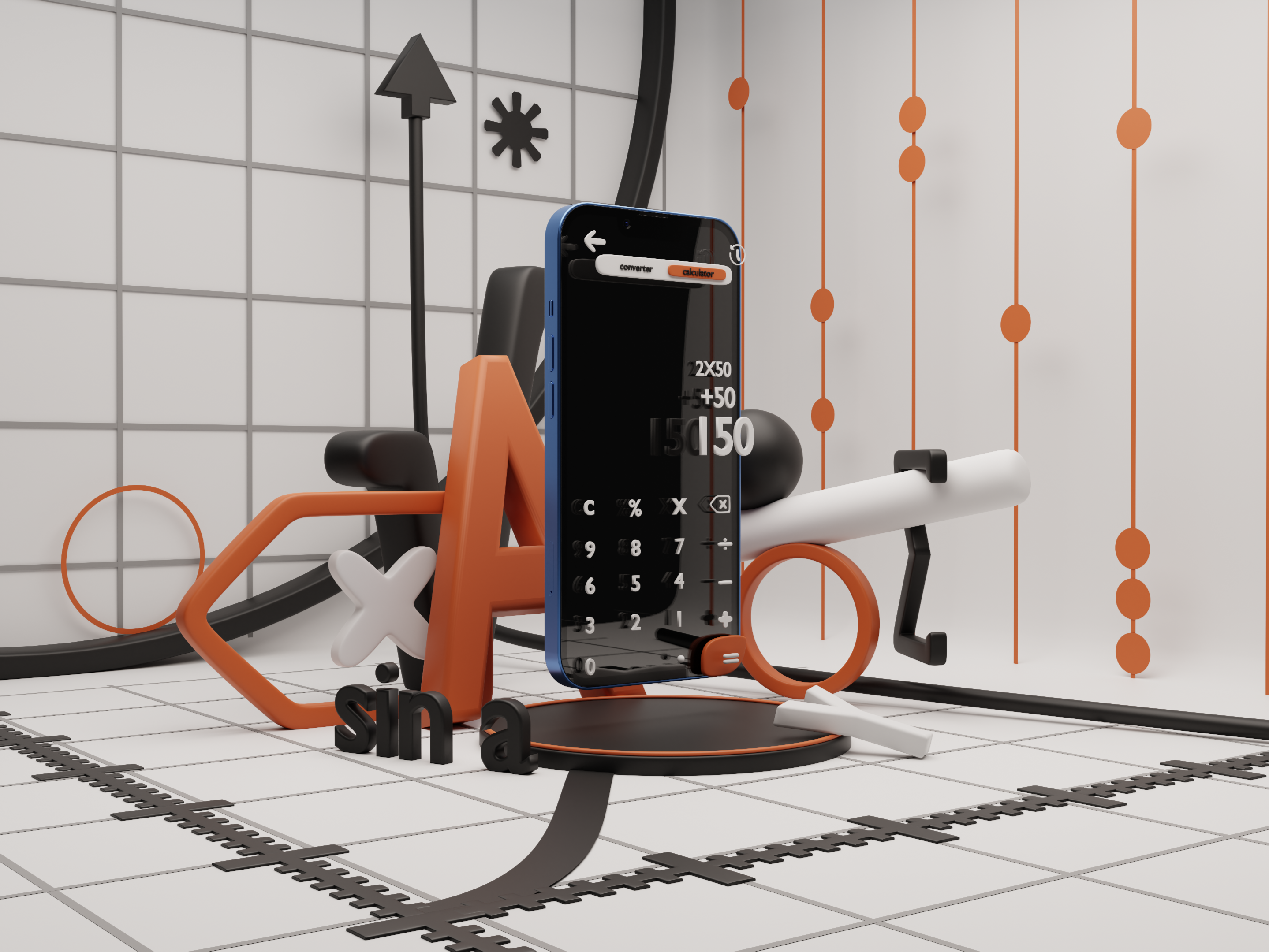 Calculation Design 3d app art artwork branding dailyui design graphic design icon illustration illustrator logo minimal mobile typography ui web