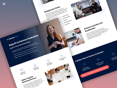 Click Through Landing Page/ Partner Pool branding click through landing page design dribbble shot graphic design illustration landing page design ui ux