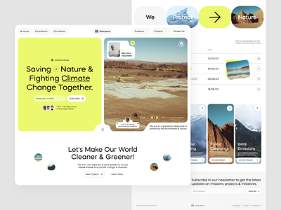 Climate Change Website air polution alternative energy climate climate change eco eco friendly ecology environment green landing page nature recycling saas save planet save world startup ui ux webdesign website design zerowaste