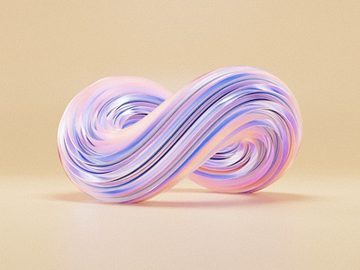 Abstract Light Infinite Shape 3d blender design