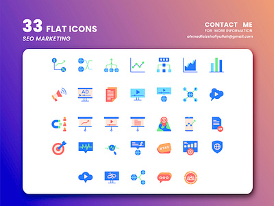 Flat Icons - SEO Icons & Web Icons