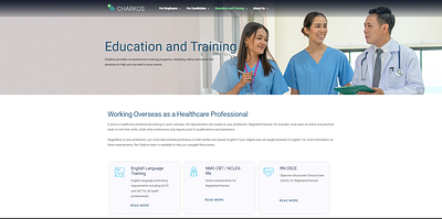 Charkos Healthcare, UK app branding charkos design graphic design homepage icon illustration logo medical nurses the dreamer designs training typography ui ux vector website design wordpress wordpress page