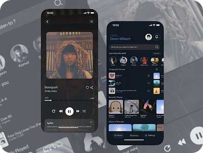 Music Apps UI / UX Design design graphic design mobileapps ui uiux ux vector