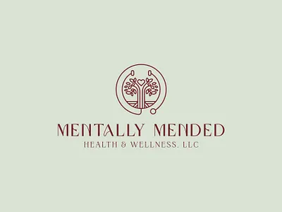Logo Line Minimal (Mentally Mended) branding design graphic design health health logo healthcare logo logos medical logo minimal minimal logo minimalist minimalist logo nature tree vector vectors