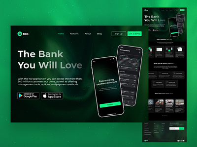 Banking Website Design banking app financial app ui ux web design