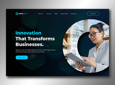 Wordpress Page For Netatech app branding design graphic design homepage icon illustration logo netatech techno the dreamer designs typography ui ux vector web website design website page wordpress page