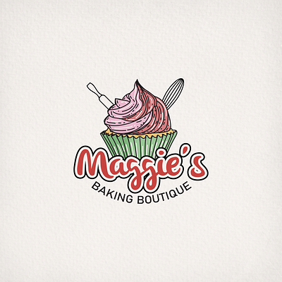 Maggie's Loog Design baking boutique brand identity branding cake cake logo design emblem graphic design illustration logo vector