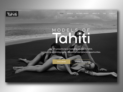 Models Of Tahiti Website page branding design graphic design home page homepage illustration landing page models photography photshoot tahiti the dreamer designs typography ui ux vector web website design wordpress page