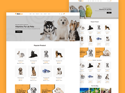 Pet Care Shopify Theme - Amber responsive