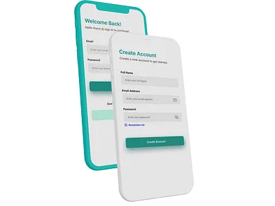 Sign In & Sign Up page (Mobile design) | Shamii 3d animation graphic design logo ui
