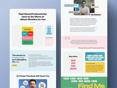 Landing page for a book book education framer landing page minimal no code personal productivity read web design web develop website