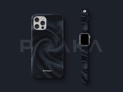 PITAKA - Phone Case and Watch Band 3d apple watch artwork cloth digital graphic design iphone case render twist