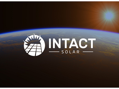 Intact Solar | Logo Design branding design intact solar logo solar