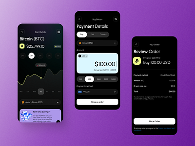 Crypto Exchange app android banking bitcoin crypto ios mobile mobile app ui ux wallet