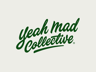 Lettering for Yeah Mad TV brand design brand identity branding brush calligraphy design green handlettering identity illustration lettering logo logo design logotype merch type type design typography yeah mad