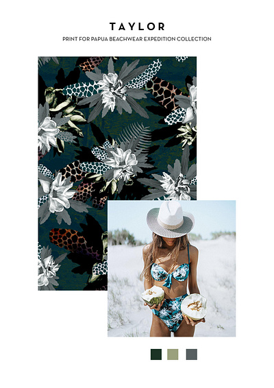 Papua Beachwear | Print Design graphic design illustration print design textile