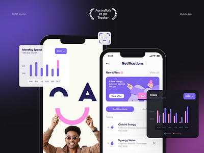 📝 Mobile E-Banking Manager SaaS | Hyperactive design design studio fintech hyperactive interfaces mobile mobile app mobile design product product design saas startup typography ui ux web design