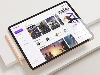 Gaming Web App Concept UI concept ui game game ui gaming tab tab ui tablet ui webapp