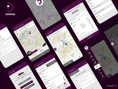 Dalil Ride taxi app ui