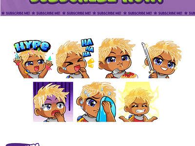 Zale from Sea of Stars Twitch Emotes chibi art chibi boy custom emotes emote twitch game online gamer hype emote lol emote sea of stars streamer zale zale sea of stars