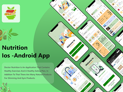 Dr . Nutrition - Nutrition App app branding design graphic design illustration ui ux